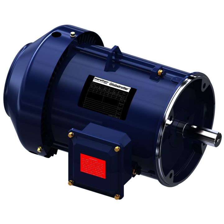 General Purpose Motor, 1.50 & 1 HP, 3 Ph, 60 & 50 Hz, 230/460 & 190/380 V, 1200 & 1000 RPM, 182TC Frame, TEFC