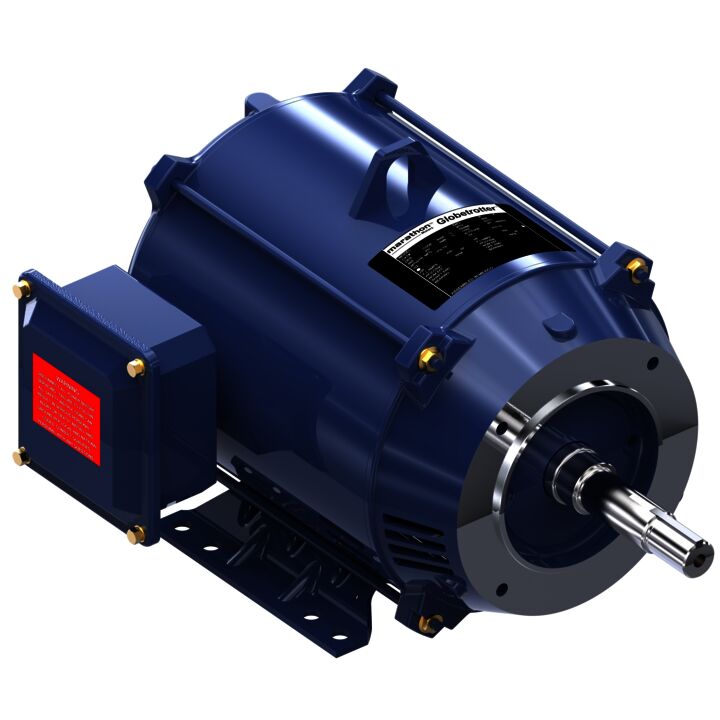 Close-Coupled Pump Motor, 5 & 3 HP, 3 Ph, 60 & 50 Hz, 230/460 & 190/380 V, 3600 & 3000 RPM, 182JM Frame, DP