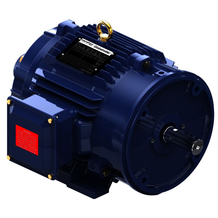 Encoder Motor, 5 HP, 3 Ph, 60 Hz, 230/460 V, 1800 RPM, 184TC Frame, TENV