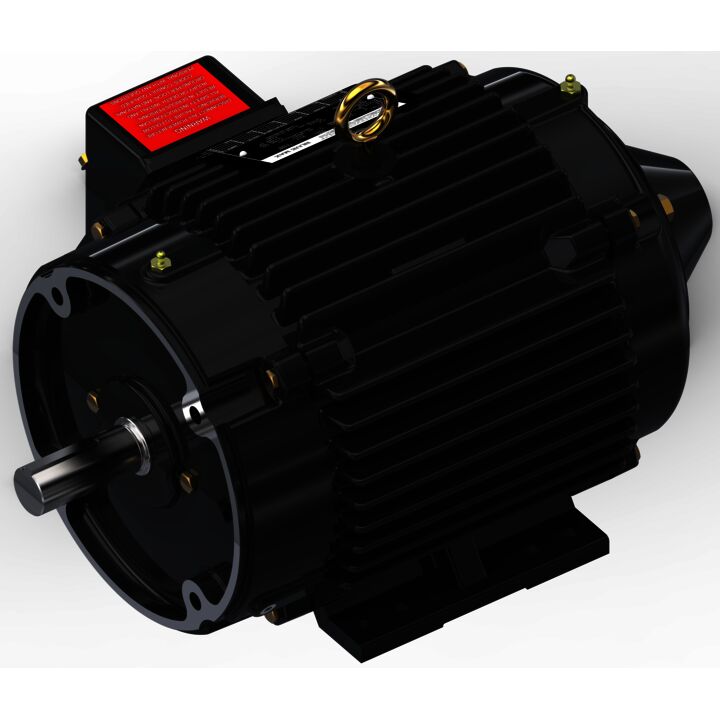 Fan & Blower Motor, 5 HP, 3 Ph, 90 Hz, 230/460 V, 1800 RPM, 184TC Frame, TENV