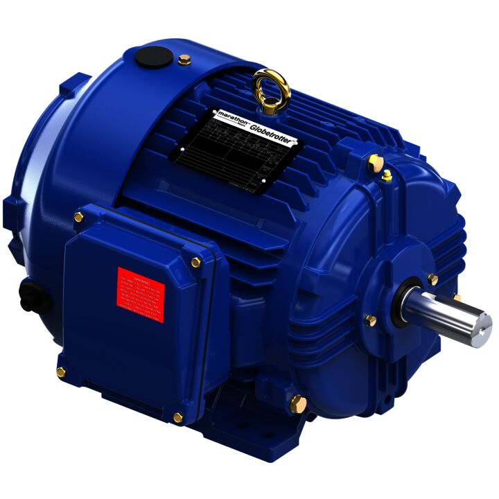 Severe Duty Motor, 1.50 HP, 3 Ph, 60 Hz, 460 V, 1200 RPM, 182T Frame, TEFC