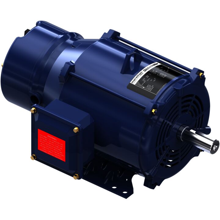 Brake Motor, 10 & 7.50 HP, 3 Ph, 60 & 50 Hz, 208-230/460 & 190/380 V, 1800 & 1500 RPM, 215T Frame, DP