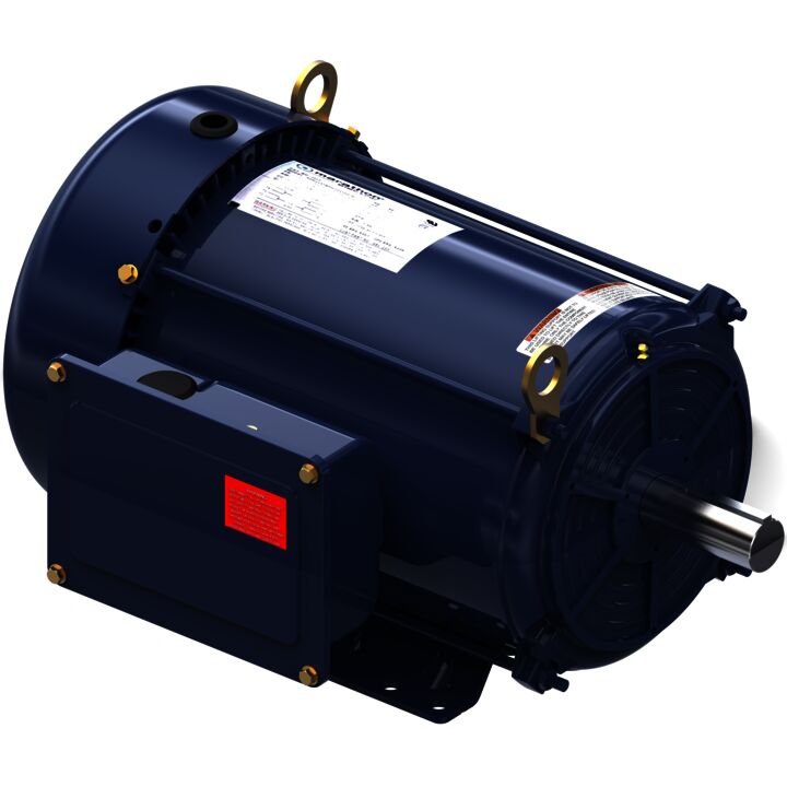 General Purpose Motor, 10 HP, 1 Ph, 60 Hz, 208-230 V, 3600 RPM, 215T Frame, TEFC