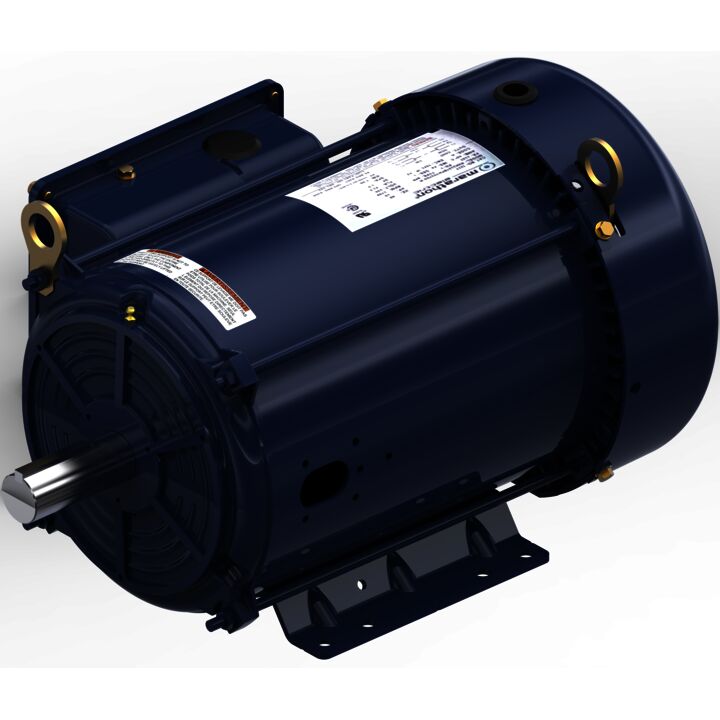 General Purpose Motor, 10 HP, 1 Ph, 60 Hz, 208-230 V, 3600 RPM, 215T Frame, TEFC