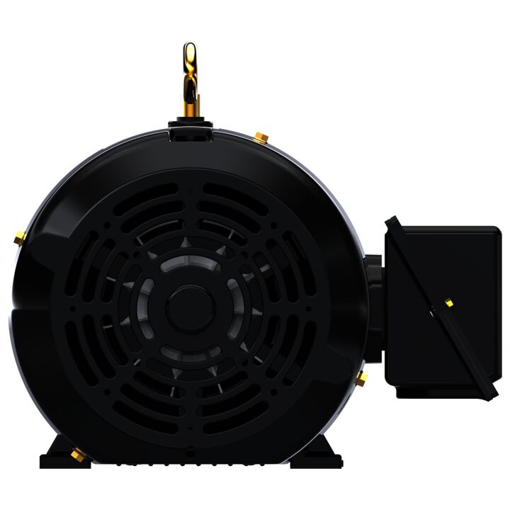 Fan & Blower Motor, 15 HP, 3 Ph, 120 Hz, 460 V, 1800 RPM, 254TC Frame, TEFC