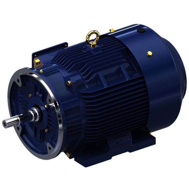 Close-Coupled Pump Motor, 15 & 10 HP, 3 Ph, 60 & 50 Hz, 230/460 & 190/380 V, 1200 & 1000 RPM, 284JM Frame, TEFC