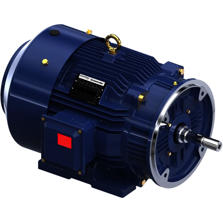 Close-Coupled Pump Motor, 15 & 10 HP, 3 Ph, 60 & 50 Hz, 230/460 & 190/380 V, 1200 & 1000 RPM, 284JM Frame, TEFC