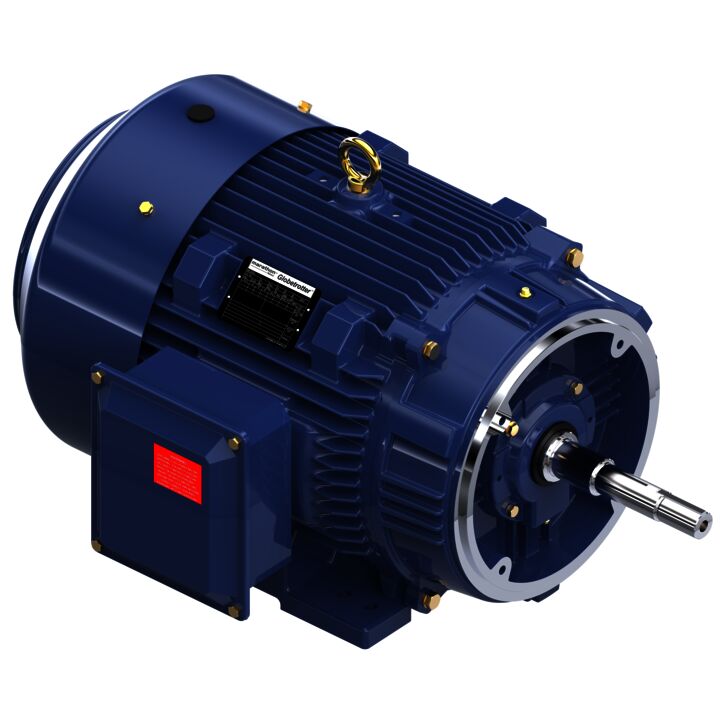 Close-Coupled Pump Motor, 40 & 30 HP, 3 Ph, 60 & 50 Hz, 230/460 & 190/380 V, 1800 & 1500 RPM, 324JP Frame, TEFC