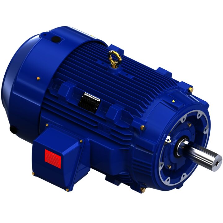 Severe Duty Motor, 150 HP, 3 Ph, 60 Hz, 460 V, 1800 RPM, 445TCV Frame, TEFC