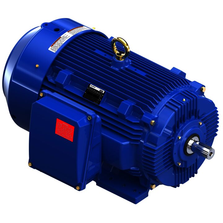 Severe Duty Motor, 200 HP, 3 Ph, 60 Hz, 460 V, 1800 RPM, 445TS Frame, TEFC