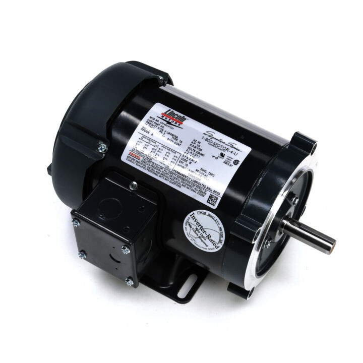 General Purpose Motor, 1.50 & 1 HP, 3 Ph, 60 & 50 Hz, 230/460 & 380-415 V, 1200 & 1000 RPM, 182TC Frame, TEFC