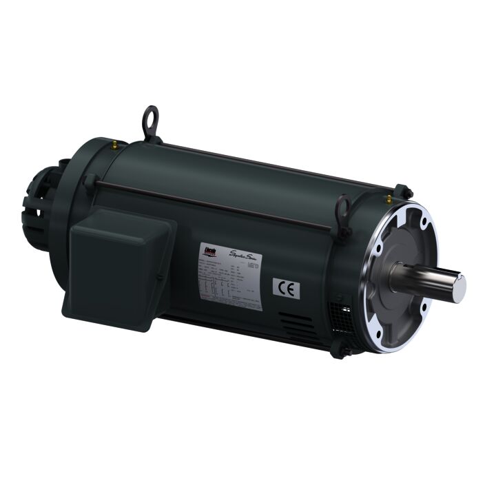 Elevator Duty Motor, 20 HP, 3 Ph, 60 Hz, 200 V, 1800 RPM, 256TC Frame, DP