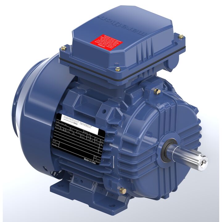 Cast Iron Motor, 1 HP, 3 Ph, 60 Hz, 230/460 V, 1200 RPM, 90S Frame, TEFC