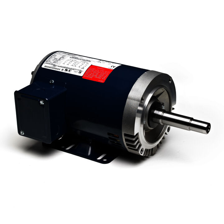 Close-Coupled Pump Motor, 5 HP, 3 Ph, 60 Hz, 200 V, 1800 RPM, 184JM Frame, DP
