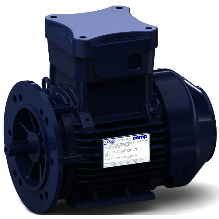 Made in Italy E3AC30 Series, General Purpose Low Voltage IEC motor IE3, Flameproof, 90,00kW, 3 phase, 2981 RPM, D400/Y690V 50Hz, 280SM Frame B35, 2 Poles, IC411