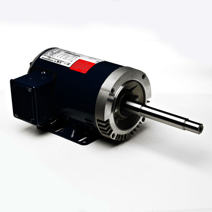 Close-Coupled Pump Motor, 15 & 10 HP, 3 Ph, 60 & 50 Hz, 230/460 & 190/380 V, 3600 & 3000 RPM, 215JP Frame, DP