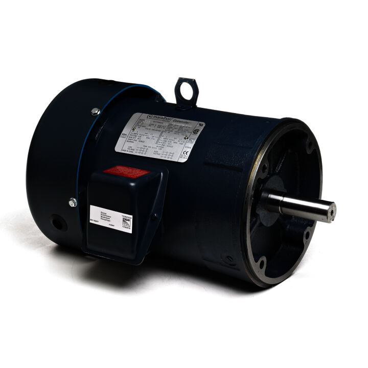 General Purpose Motor, 5 & 3 HP, 3 Ph, 60 & 50 Hz, 208-230/460 & 190/380 V, 3600 & 3000 RPM, 184TC Frame, TEFC