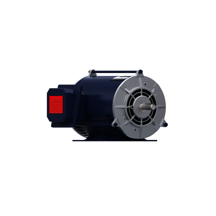 General Purpose Motor, 1 & 0.75 HP, 3 Ph, 60 & 50 Hz, 230/460 & 190/380 V, 1800 & 1500 RPM, 143TZ Frame, DP