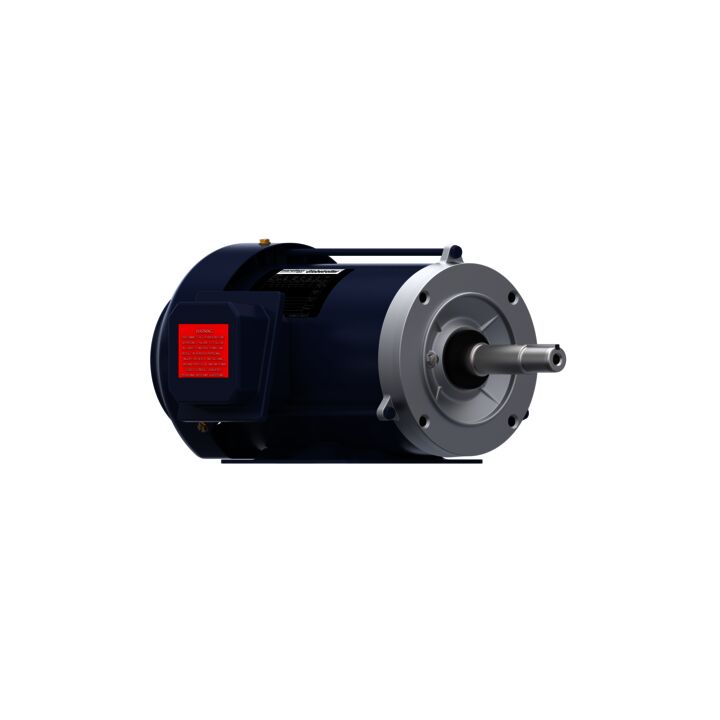 Close-Coupled Pump Motor, 1 HP, 3 Ph, 60 Hz, 230/460 V, 1800 RPM, 143JM Frame, TEFC