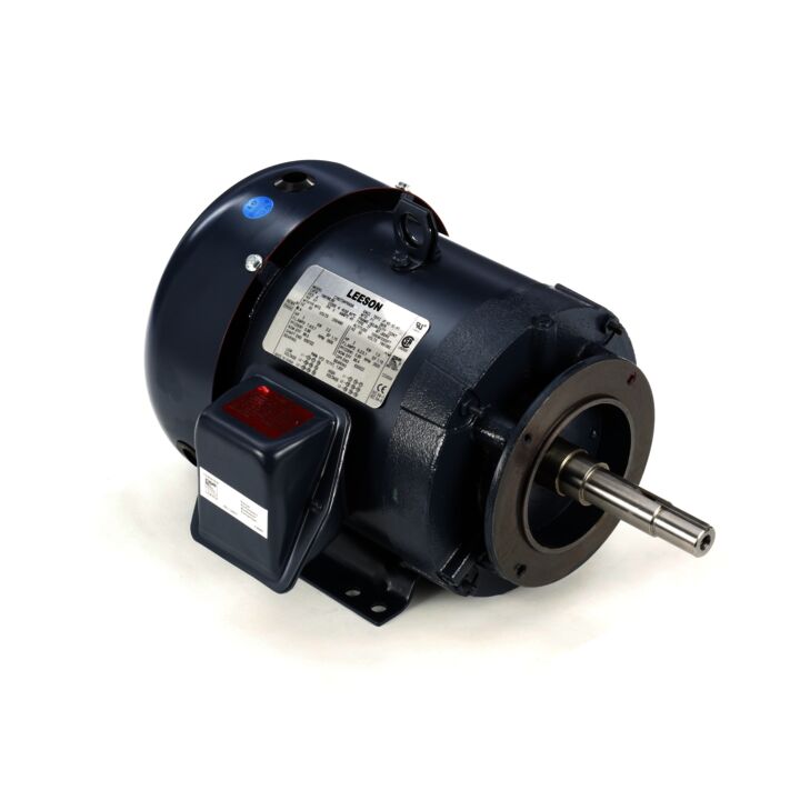 Close-Coupled Pump Motor, 3 & 2 HP, 3 Ph, 60 & 50 Hz, 230/460 & 190/380 V, 3600 & 3000 RPM, 182JM Frame, TEFC