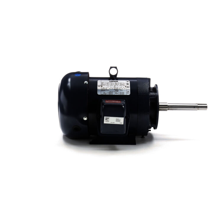 Close-Coupled Pump Motor, 5 & 3 HP, 3 Ph, 60 & 50 Hz, 230/460 & 190/380 V, 1800 & 1500 RPM, 184JP Frame, TEFC