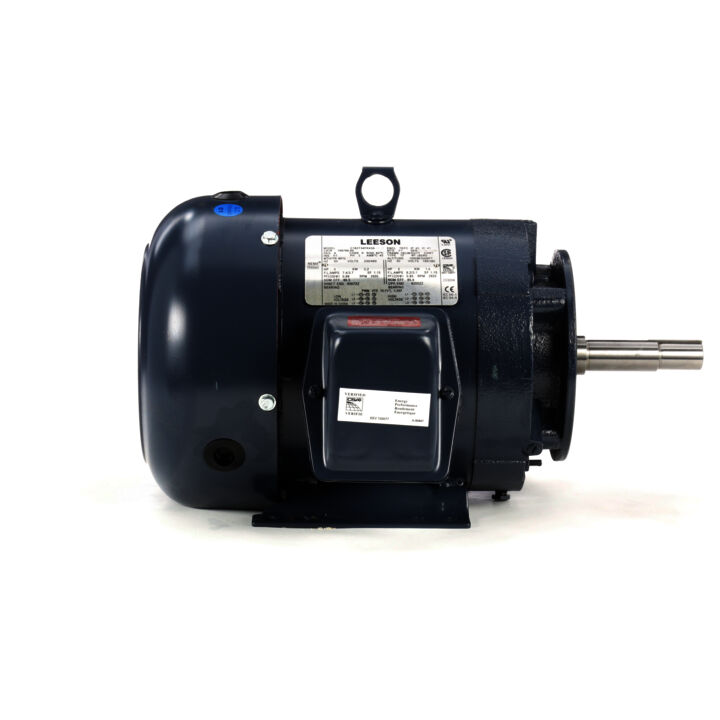 Close-Coupled Pump Motor, 3 & 2 HP, 3 Ph, 60 & 50 Hz, 230/460 & 190/380 V, 3600 & 3000 RPM, 182JM Frame, TEFC