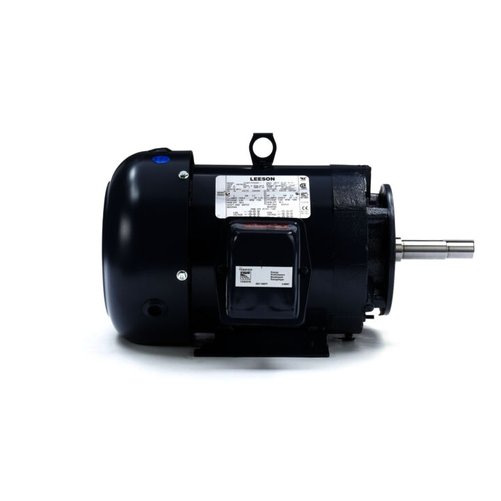 Close-Coupled Pump Motor, 5 & 3 HP, 3 Ph, 60 & 50 Hz, 230/460 & 190/380 V, 1800 & 1500 RPM, 184JM Frame, TEFC