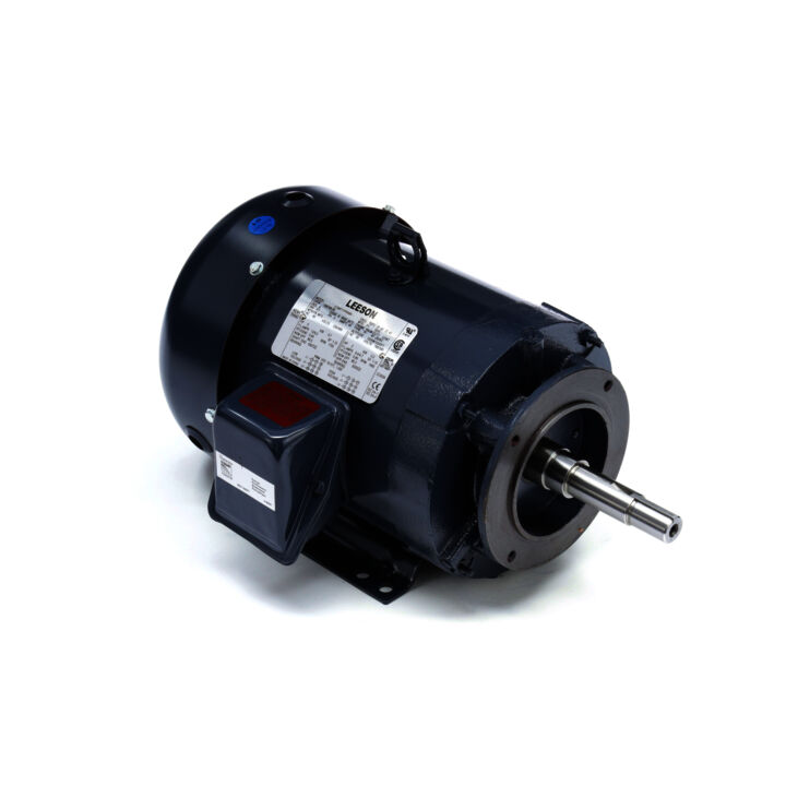 Close-Coupled Pump Motor, 5 & 3 HP, 3 Ph, 60 & 50 Hz, 230/460 & 190/380 V, 1800 & 1500 RPM, 184JM Frame, TEFC