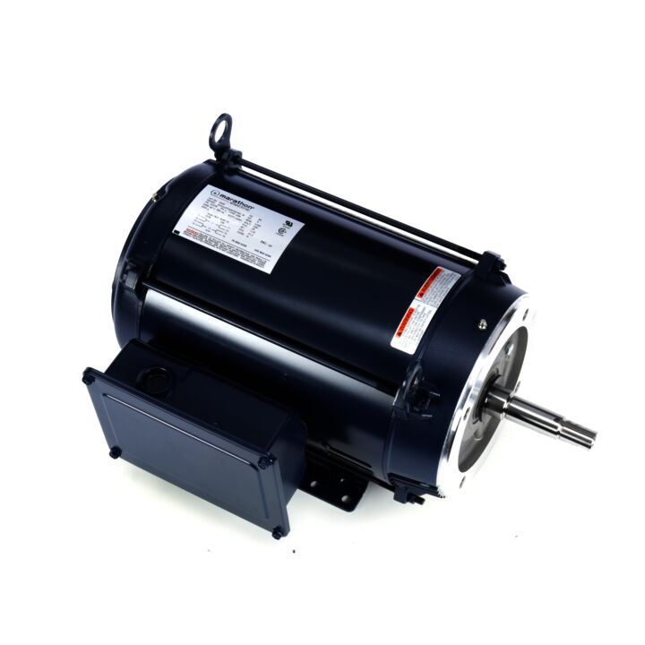 Close-Coupled Pump Motor, 5 HP, 1 Ph, 60 Hz, 230 V, 1800 RPM, 213JM Frame, DP