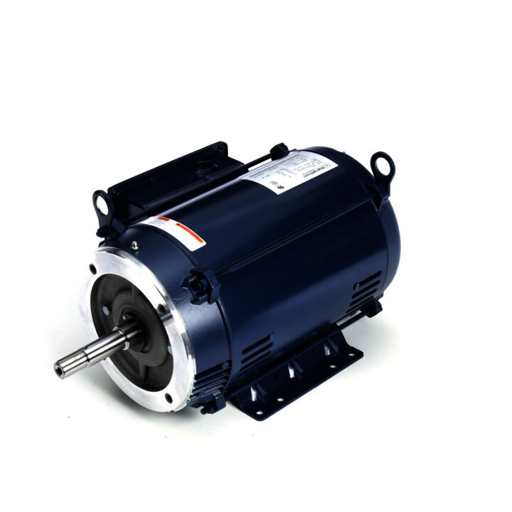 Close-Coupled Pump Motor, 5 HP, 1 Ph, 60 Hz, 230 V, 1800 RPM, 213JM Frame, DP